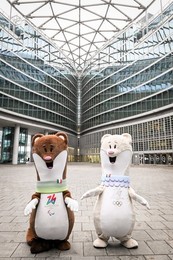 Mascots of Cortina 2026 Winter Olympics, Milano, Italy - 27 Feb 2024