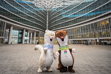 Mascots of Cortina 2026 Winter Olympics, Milano, Italy - 27 Feb 2024