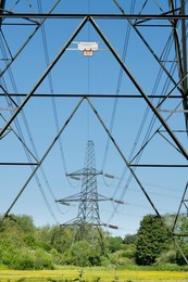 Nested pylons at Sandford, Oxfordshire