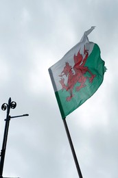 The flag of Wales. United Kingdom