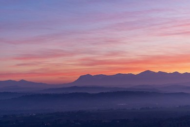 Sunset from Macerata, Marche, Italy, Europe