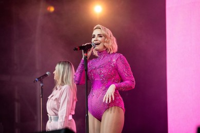 Claire Richards performing live at Mighty Hoopla Festival, Brockwell Park, London on 01 June 2024
