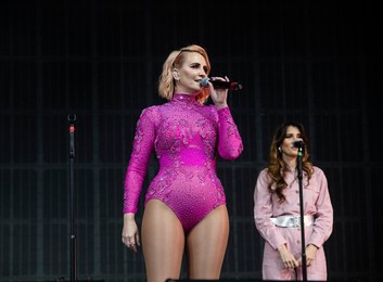 Claire Richards performing live at Mighty Hoopla Festival, Brockwell Park, London on 01 June 2024