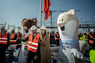 Ceremony for the completion of the structures of the 2026 Olympic Village