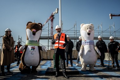 Ceremony for the completion of the structures of the 2026 Olympic Village