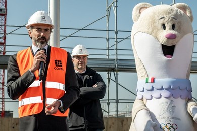 Ceremony for the completion of the structures of the 2026 Olympic Village