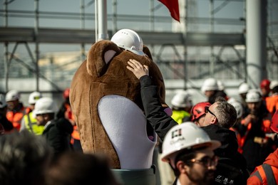Ceremony for the completion of the structures of the 2026 Olympic Village