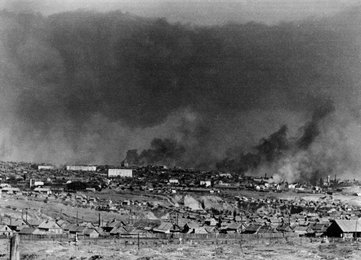 Stalingrad on fire