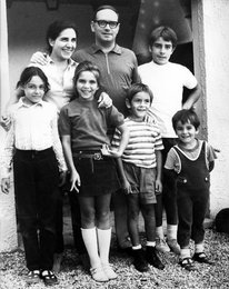 Ennio Morricone with his family