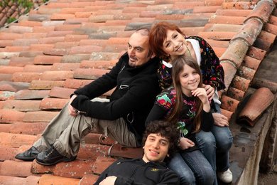 Mango with his family