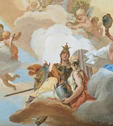 Glory among Virtues (La Gloria tra le Virtù), by Giambattista Tiepolo, 1734, 18th Century, fresco