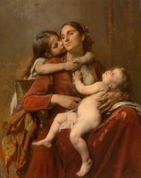 Mother's Happiness, 1890. Creator: Léon Bazile Perrault.