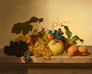 Still Life with Grapes, Peaches and Apricots