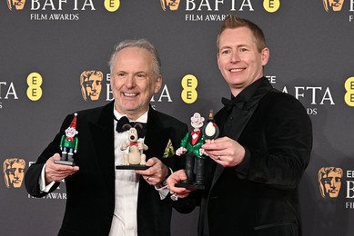 Nick Park and Merlin Crossingham