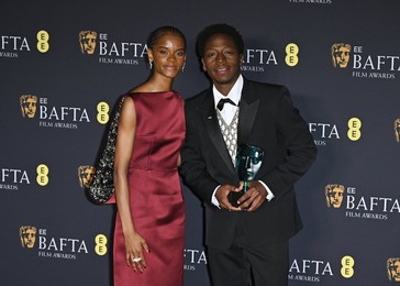 Letitia Wright and David Jonsson