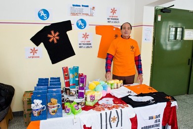 Italy, Bollate penitentiary. Christmas market