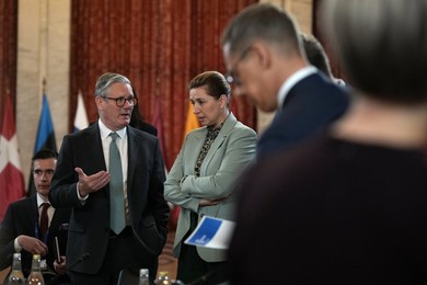 Britain's Prime Minister Keir Starmer arrives for the Joint Expeditionary Force