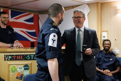 Prime Minister Keir Starmer visits HMS St Albans in Oslo