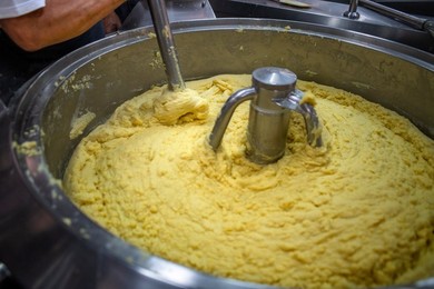 Kitchens for preparing pre-cooked food to distribute among the poorest, Vilassar de Dalt, Ferrer Sustainability Foundation, Barcelona, Spain, Europe. The Ferrer Sustainability Foundation is a non-profit organisation that aims to transform lives and work t