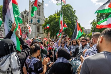 Emergency Protest outside Parliament Square after Israeli strikes on Iran