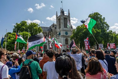 Emergency Protest outside Parliament Square after Israeli strikes on Iran