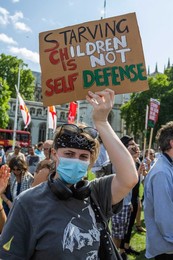 Emergency Protest outside Parliament Square after Israeli strikes on Iran