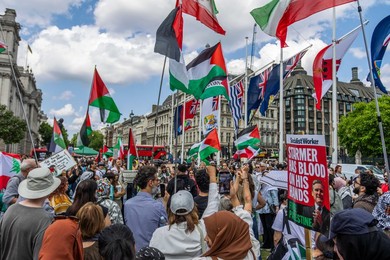 Emergency Protest outside Parliament Square after Israeli strikes on Iran