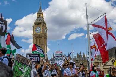 Emergency Protest outside Parliament Square after Israeli strikes on Iran