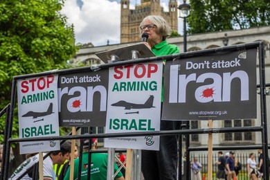 Emergency Protest outside Parliament Square after Israeli strikes on Iran