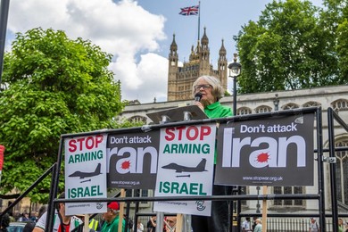 Emergency Protest outside Parliament Square after Israeli strikes on Iran