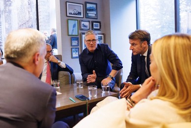 Prime Minister Keir Starmer arrives at the G7