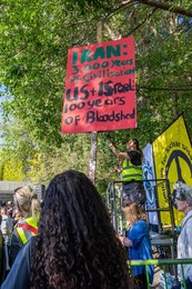 Emergency Demonstration Stop Bombing Iran outside the US Embassy - 23/06/25