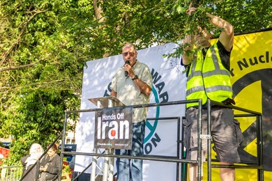 Emergency Demonstration Stop Bombing Iran outside the US Embassy - 23/06/25