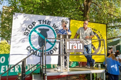 Emergency Demonstration Stop Bombing Iran outside the US Embassy - 23/06/25