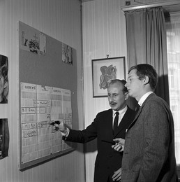 UPI office, editorial staff in Zurich, 1971