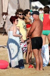 **EXCLUSIVE** Sharon Osbourne hits the beach as the Osbournes enjoy a family new year vacation in Hawaii