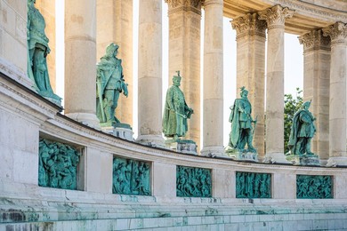 Millenium Monument And Heroes' Square. Budapest. Hungary