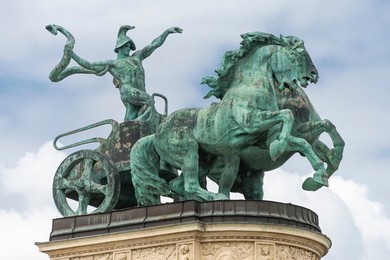 Millenium Monument And Heroes' Square. Budapest. Hungary