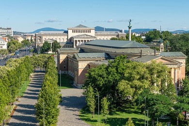 Buildings In Heroes' Square. Budapest. Hungary