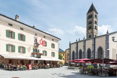 Saint John Square. Poschiavo. Switzerland