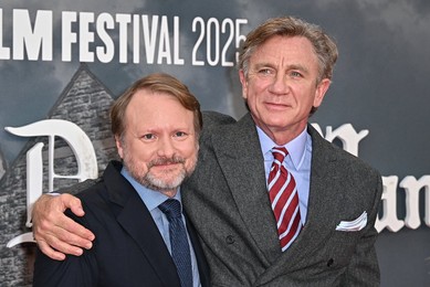 Rian Johnson and Daniel Craig