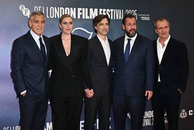 George Clooney, Greta Gerwig, Noah Baumbach, Adam Sandler and David Heyman