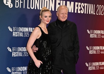 Elle Fanning and Stellan Skarsgĺrd