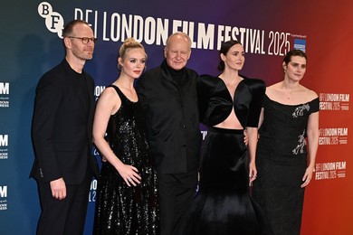 Joachim Trier, Elle Fanning, Stellan Skarsgĺrd, Renate Reinsve and Inga Ibsdotter Lilleaas