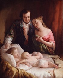 Domestic Happiness, 1849. Creator: Lilly Martin Spencer.