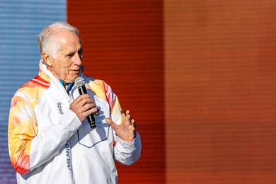 The Olympic Torch departs Rome for the 2026 Milan-Cortina Winter Olympics.