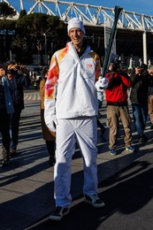 The Olympic Torch departs Rome for the 2026 Milan-Cortina Winter Olympics.