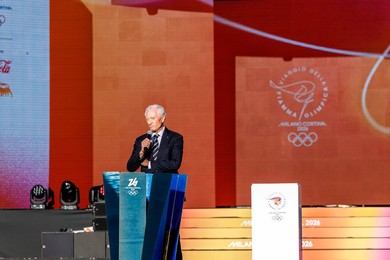 The Olympic Torch departs Rome for the 2026 Milan-Cortina Winter Olympics.