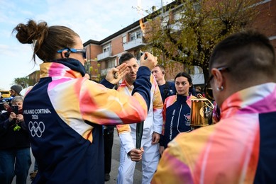 The Milan Cortina 2026 Olympic Torch.