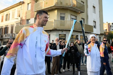 The Milan Cortina 2026 Olympic Torch.